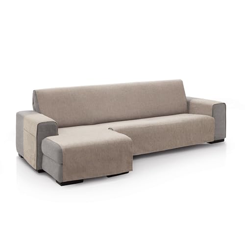 ECOMMERC3 - Chaise Longue Sofa Cover for Left Arm Back Size 240 cm - Beige Chaise Longue Sofa Cover Soft Touch 100% Made in Spain