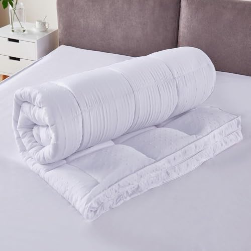 Kampala Hill Mattress Topper 3D Bubble 5cm Deep Hotel Quality Box Stitched Soft With Straps Super King