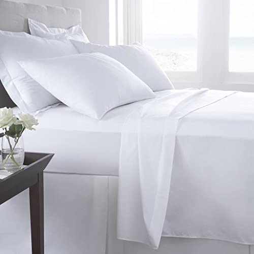 HomeSpace Direct 400 Thread Count 100% Egyptian Combed Cotton Fitted Sheets White Double