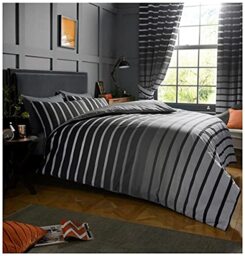 Gaveno Cavailia Luxurious Oscar Bed Set with Duvet Cover and Pillow Cases, Polyester-Cotton, [ King-Grey ]