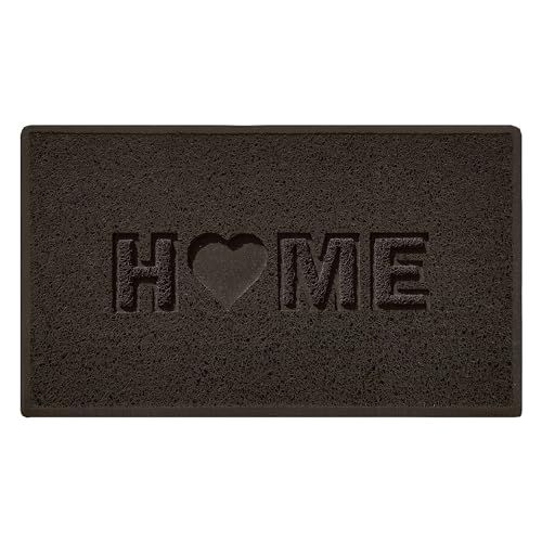 Nicoman LOVE at HOME Doormat 75x44cm - Comfort Brown｜Heavy Duty Non-Slip｜Indoor/Outdoor｜Entrance Barrier Dirt-Trapper Floor Mat｜Home Patio Garden Conservatory Door Mat｜Home Heart