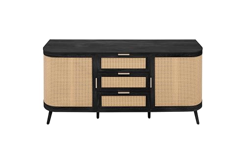 Birlea Noah 2 Door 3 Drawer Sideboard Black
