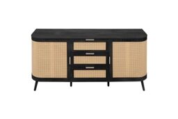 Birlea Noah 2 Door 3 Drawer Sideboard Black