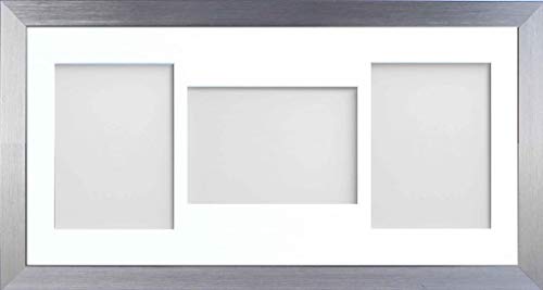 Frame Company Simpson Silver Multi Aperture Photo Frame, 20x10 for 7x5 inch (x3 PLP)