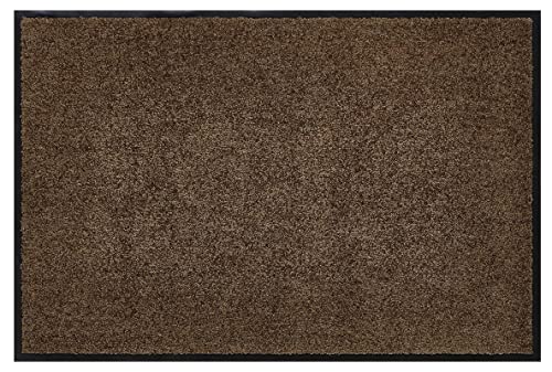 andiamo Premium Wash & Clean Doormat, Durable Dirt Trapper Mat, House Entrance, Indoor Doormat or as a Doormat in Covered Outdoor Areas, Absorbent Doormat 90 x 120 cm, Brown