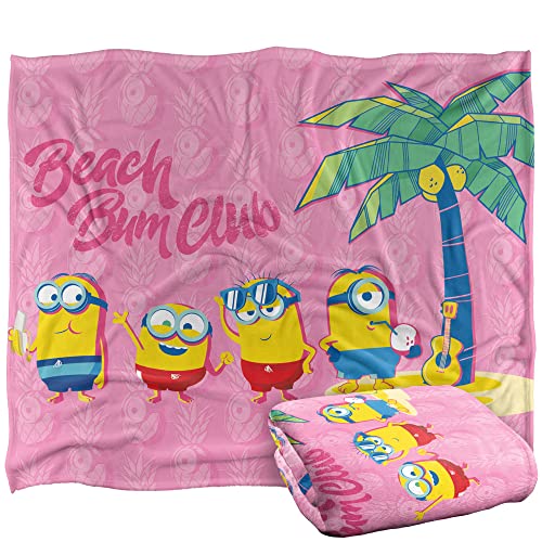 "Minions Beach Bum Club Silky Touch Super Soft Throw Blanket 152 x 127 cm, 50"" x 60"""