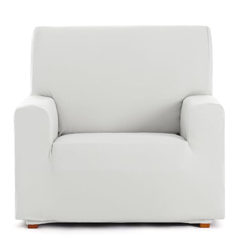 Eysa 1 Seater Bi-Elastic Sofa Cover White Harlem Design