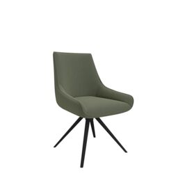Multi-Functional Office Lounge Meeting Room Chair, Auto-Return Swivel, Upholstered, Green