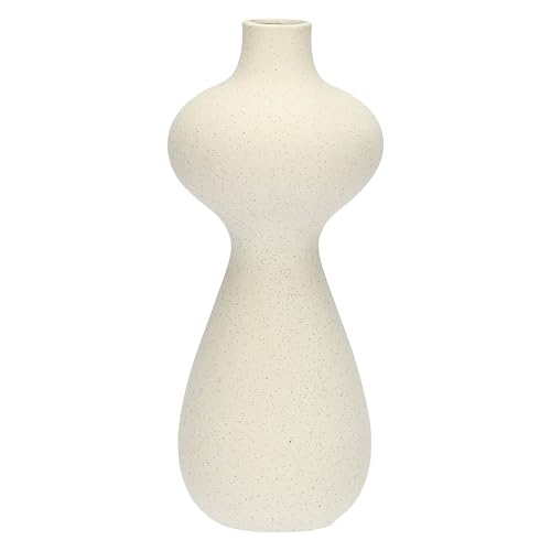 rituali domestici - Deco Monofiore Vase 2 Levels in Cement Resin, 13 x 13 cm, Depth 32 cm, Multicurve Collection