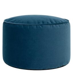 icon Milano Velvet Large Bean Bag Footstool with Filling Included, Blue