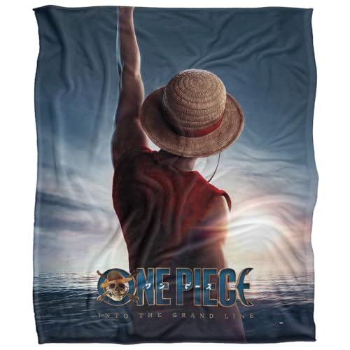 One Piece Into The Grand Line Poster Silky Touch Super Soft Throw Blanket 152 X 127 Cm
