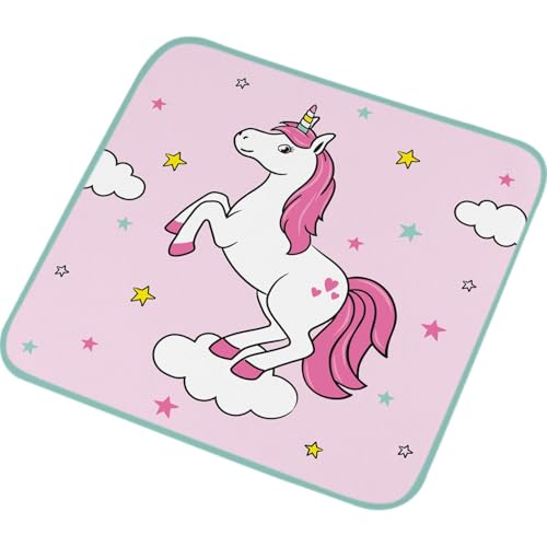 GRUSS & CO Magic Towel with Unicorn Motif, Guest Towel, 30 cm x 30 cm, Pressed, Cotton, Gift, School Cone, Children's Birthday, 74091