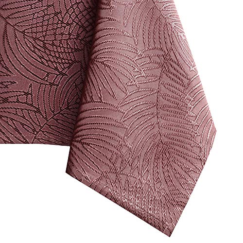 AmeliaHome Lotus Effect Water-Repellent Polyester Tablecloth Table Cover Waterproof 120 x 220 cm Old Pink Gaia