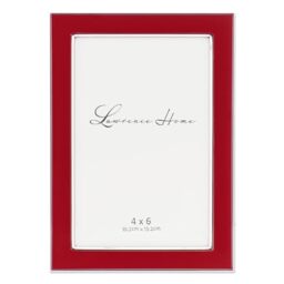 Lawrence 586246 Verona Collection 4-Inch x 6-Inch Metal Red Picture Frame