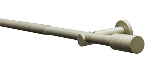 GARDINIA Elba Curtain Pole Set, Complete Fittings, Curtain Rod, Length 120-210 cm, Metal, Champagne