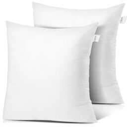Nestl Bedding White Throw Pillow Insert 18x18 Pillow Insert Set of 2 - Square Throw Pillow Insert