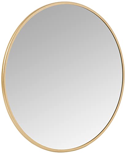 Decorline Adelina Gold Circular Mirror, metallic, 30inch x 30inch