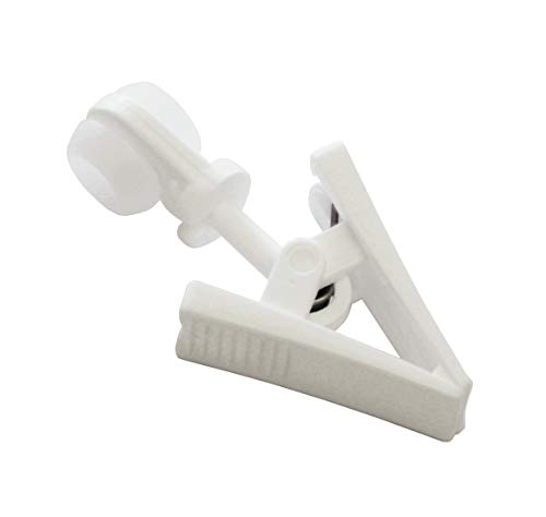 Gardinia Rollers With Clip For GE And P2U Curtain Rod Models, Pack of 20, Plastic, White