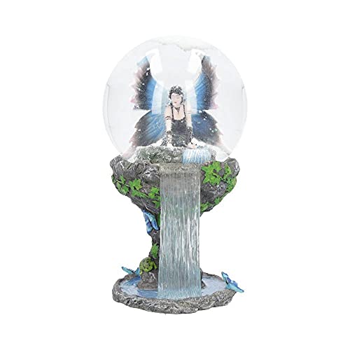 Nemesis Now Immortal Flight Anne Stokes Fairy Snow Globe 10cm, Resin, Grey-white