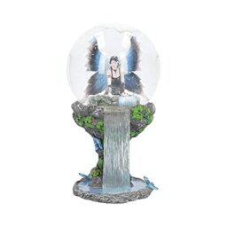 Nemesis Now Immortal Flight Anne Stokes Fairy Snow Globe 10cm, Resin, Grey-white