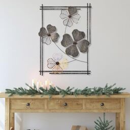 Handmade Decorative Metal Wall Accessory, 50 x 70 x 4 cm - 100% Metal, Unique Hand-Painted Design - Perfect for Home Decor & Art Lovers