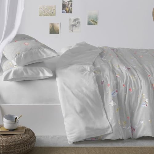 Burrito Blanco Duvet Covers, Cotton, Grey, Ancho de 90