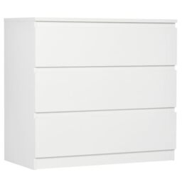 HOMCOM Chest of Drawers 3-Drawer Storage Organiser 80 x 39 x 73cm, White