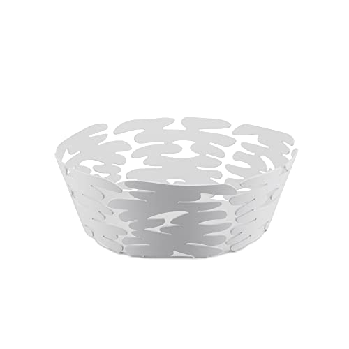Alessi BM10/18 W Barket Round Basket, Alloy Steel, White
