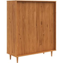 Jerzy Highboard 100 cm with 2 Doors in Stain Wax, 38 x 99 x 120 cm (D x W x H)