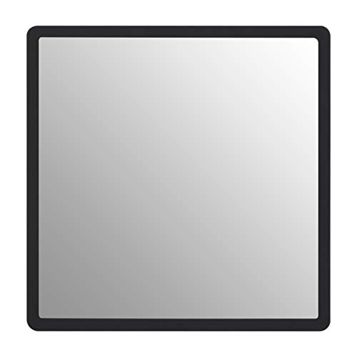Premier Housewares Wall Mirror Bathroom/Bedroom/Hallway Wall Mounted Mirrors With Glass Frame Round Black and Gold/Contemporary Design 6 x 34 x 34