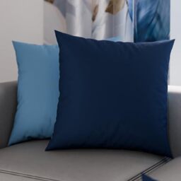 PETTI Artigiani Italiani - Pair of Pillow Cases 80 x 80 cm in Microfibre, Pillows for Bedroom Furniture, Sofa, Set of 2 Cushion Covers, Reversible Pillowcase Blue Blue