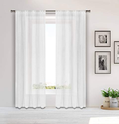 Home Maison Elara Solid Window Curtain, 38x84 (2 Pieces), Champagne-Gold