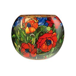 Vase Oriental Poppy Poppy Height 35 cm Glass Multicoloured Goebel Porcelain