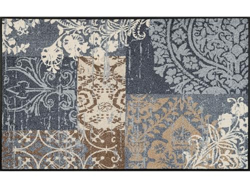 wash + dry Door Mat, Polyester, Grey, 75 x 120 cm - Washable inside and outside