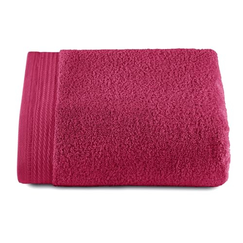 RIZO Top Towel – Set of 1 Shower Towel – Large Shower Towel – Bath Towels – 100% Combed Cotton – 600 g/m2 – Size 100 x 150 cm – Fuchsia