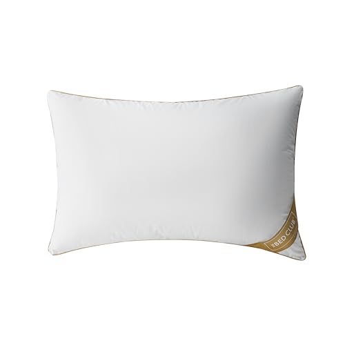 GC GAVENO CAVAILIA Medium Support Pillow 1 Pack With 100% Cotton Cover - Bounce-Back Neck Support Bed Pillows Standard Size Single Pillow - Hotel Quality Pillows For Back Pain & Side Sleepers, 74x48cm
