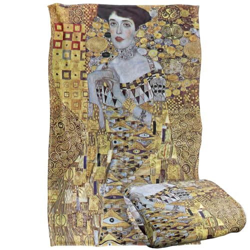 Gustav Klimt Portrait Of Adele Blochbauer I Silky Touch Super Soft Throw Blanket 91 x 147 Cm