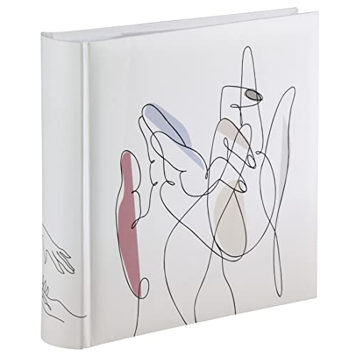 "Hama ""Hands"" Slip-in Photo Album (Memo Album with 100 Pages, for Inserting 200 Photos in 10 x 15 Format Graphics, 22.5 x 22) Slip-in Album Photo Book White"