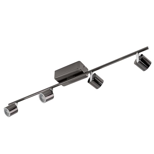 EGLO MAURANO Spotlight Ceiling Light 4-Bulb Die-Cast Aluminium Built-in 5 W Nickel-Nero Chrome