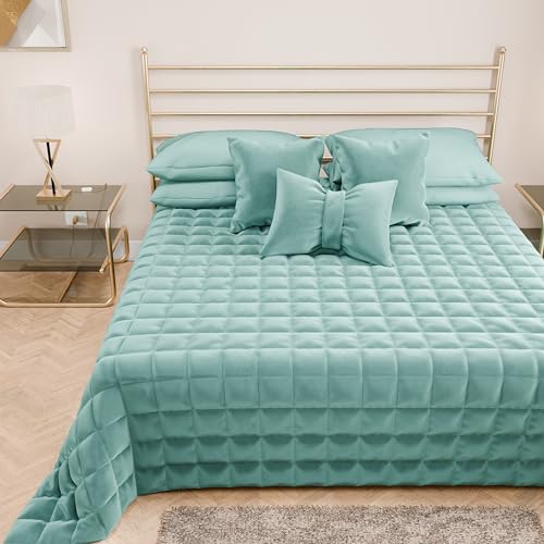 PETTI Artigiani Italiani - Double Quilt in Soft and Warm Velvet, Spring Autumn Quilt, Double Bedspread Tiffany, 100% Made in Italy