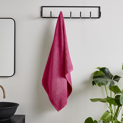 Catherine Lansfield Quick Dry Cotton 90x140 cm Bath Sheet Hot Pink