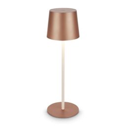 BRILONER - Rechargeable LED Table lamp IP44 with Touch, dimmable, Replaceable Battery, LED Light, Bedside, no Cord, Camp Light, Outdoor, 11x34,5 cm, Coffee