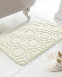 COUNTRY CLUB Geo Memory Foam Bath Mat Cream 43x61 cm