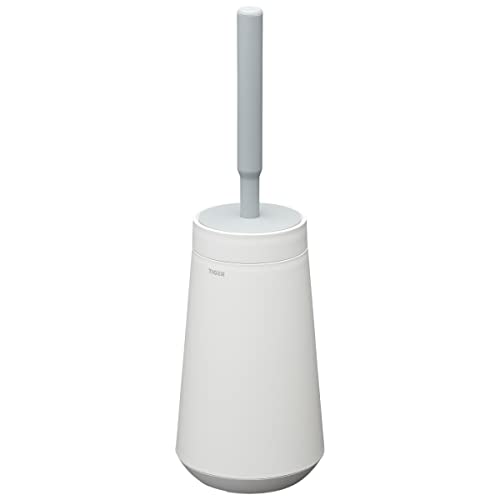 Tiger Tess, Toilet brush holder with Swoop® brush flexible, White/Light grey, 129x129x412mm