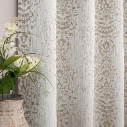 Mrs.Naturall 108 Inch Extra Long Curtains for Living Room,50% Blackout Custom Made Hotel Curtains for Family Room Windows,Taupe Grey