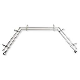 "Rod Desyne 13/16"" Jodi Bay Window Double Curtain Rod, 20-36"", 38-72"", Satin Nickel"
