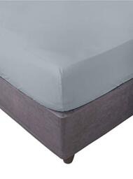 Miracle Home. Fitted Sheet, Elastic, Soft, Comfortable, Anti-Pilling. Cotton 50% 50% Polyester. Gray. 105 x 200 cm