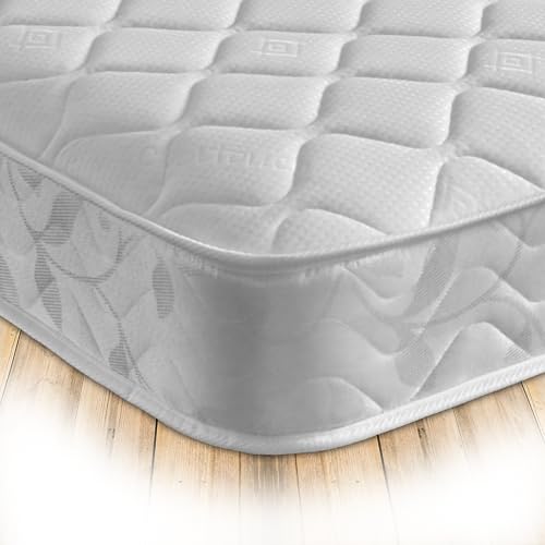 Starlight Beds Cool Touch Double Memory Foam Mattress. Coil Sprung, Memory Foam Layer, 18cm Deep, Soft Firmness, White. Double Mattress - 4ft6 x 6ft3 (135cm x 190cm)