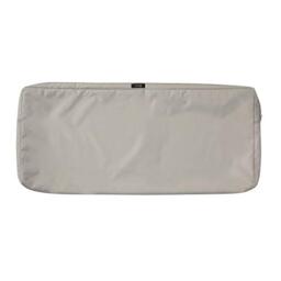 Classic Accessories Ravenna Water-Resistant 48 x 18 x 3 Inch Patio Bench/Settee Cushion Slip Cover, Mushroom