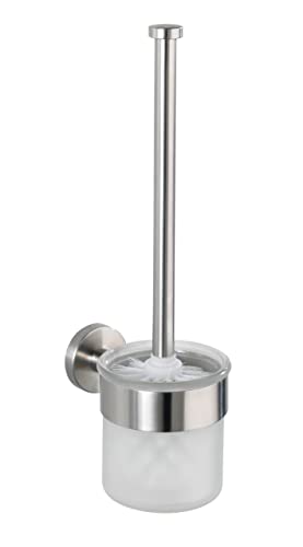WENKO 19614100 Toilet brush set Bosio Matt - Stainless steel, 10 x 35 x 14 cm, Matt